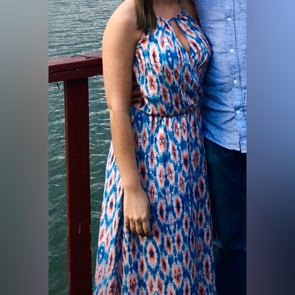 Colorful Sleeveless Maxi Dress